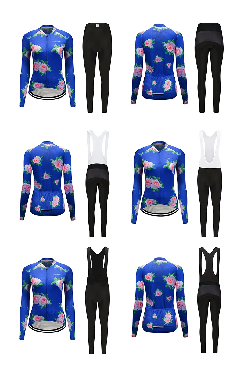 Женская велосипедная одежда комбинезон комплект мальлот одежда с длинными рукавами комплект велосипедной одежды осень pro Джерси для велоспорта MTB форма