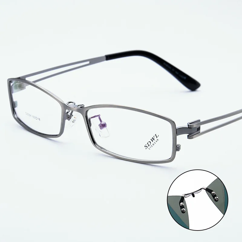 Мужские очки для близорукости, солнцезащитные очки с магнитным зажимом, оптические мужские очки с металлической оправой, поляризованные очки с магнитным зажимом, синие, 5 цветов