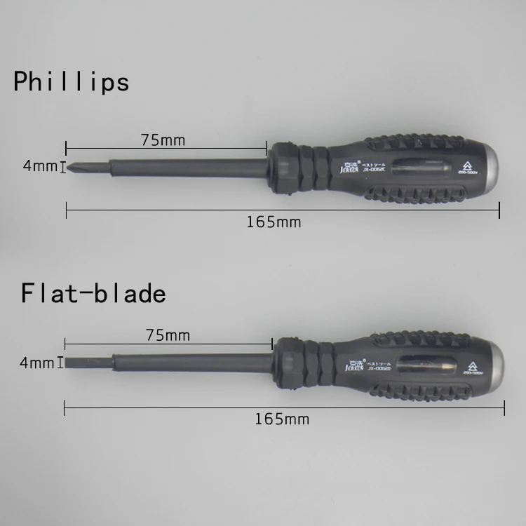 JERXUN 200-500 в 4 мм Многофункциональный тестовый карандаш высокое качество CR-V электрощуп Phillips или шлицевая отвертка ремонт ручные инструменты