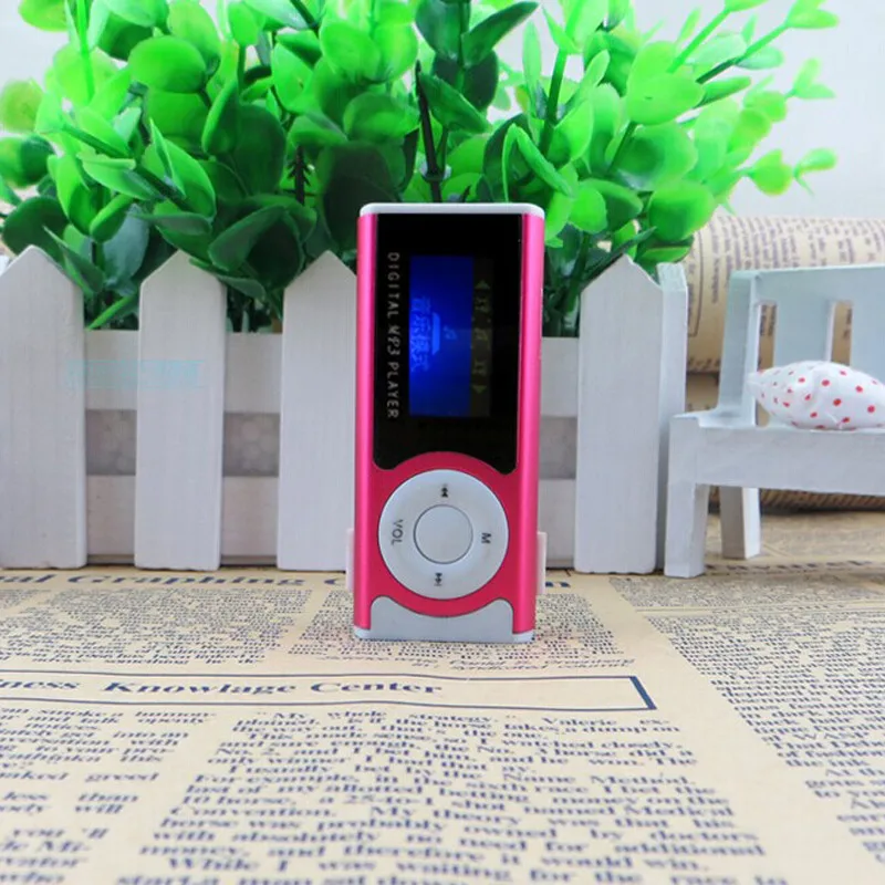 Блестящий мини MP3 плеер с ЖК экраном и клипсой USB 16 ГБ внешний Micro SD для MP3/WMA