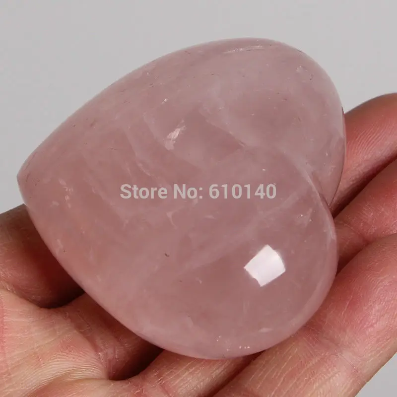 

Natural Rose Quartz Crystal Heart Healing Y-63#