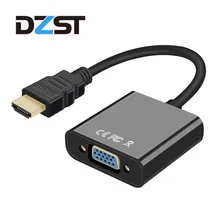 DZLST HDMI to VGA Converter Adapter Male to Female 3 5mm Audio optional for PC font