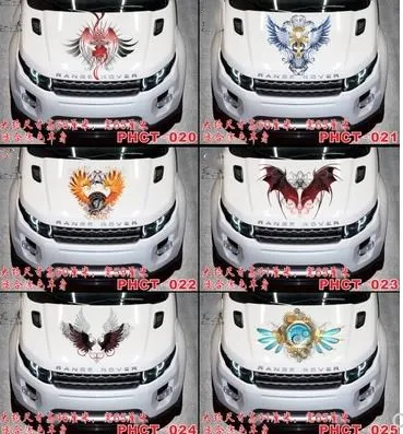 

Dragon Totem Cover Sticker Door Decal Car Sticker Engine Front Roof Sticker Flame Scratch Sticker-163