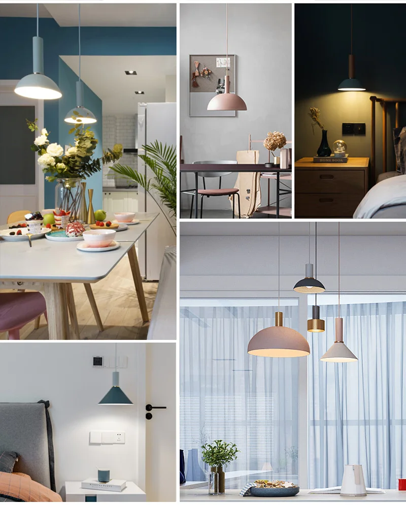 Nordic Simple DIY Combination Bar Pendant Lights Restaurant Hanging Lamp Modern Art Pendant Lamp For Bedroom Living Room (2)