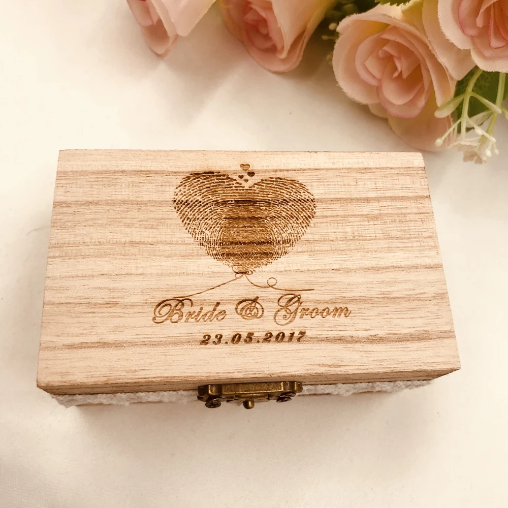 Personalized Rustic Wedding Wood Ring Box Holder,  Custom Your Names and Date Ring Box ,Wedding Valentines Ring Box (2)