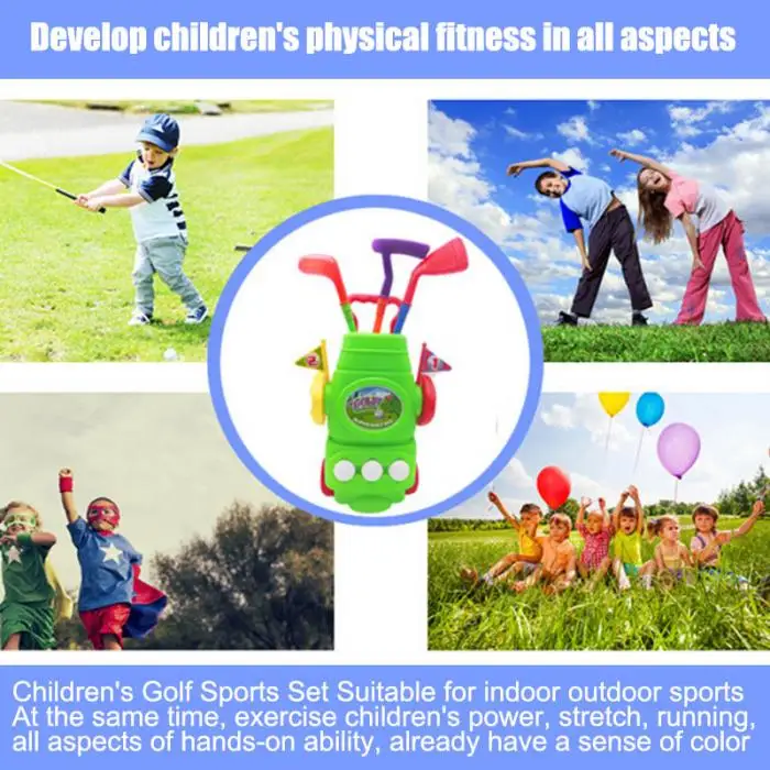 Дети набор для гольф-клуба с клюшки для гольфа спортивные игрушки комплект физического умственного развития мальчиков и девочек NSV775