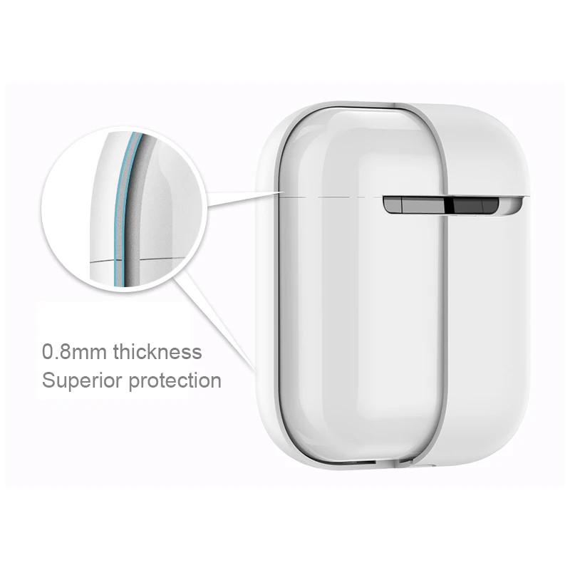 Ультратонкий Мягкий силиконовый чехол для Apple AirPods 2 противоударный защитный