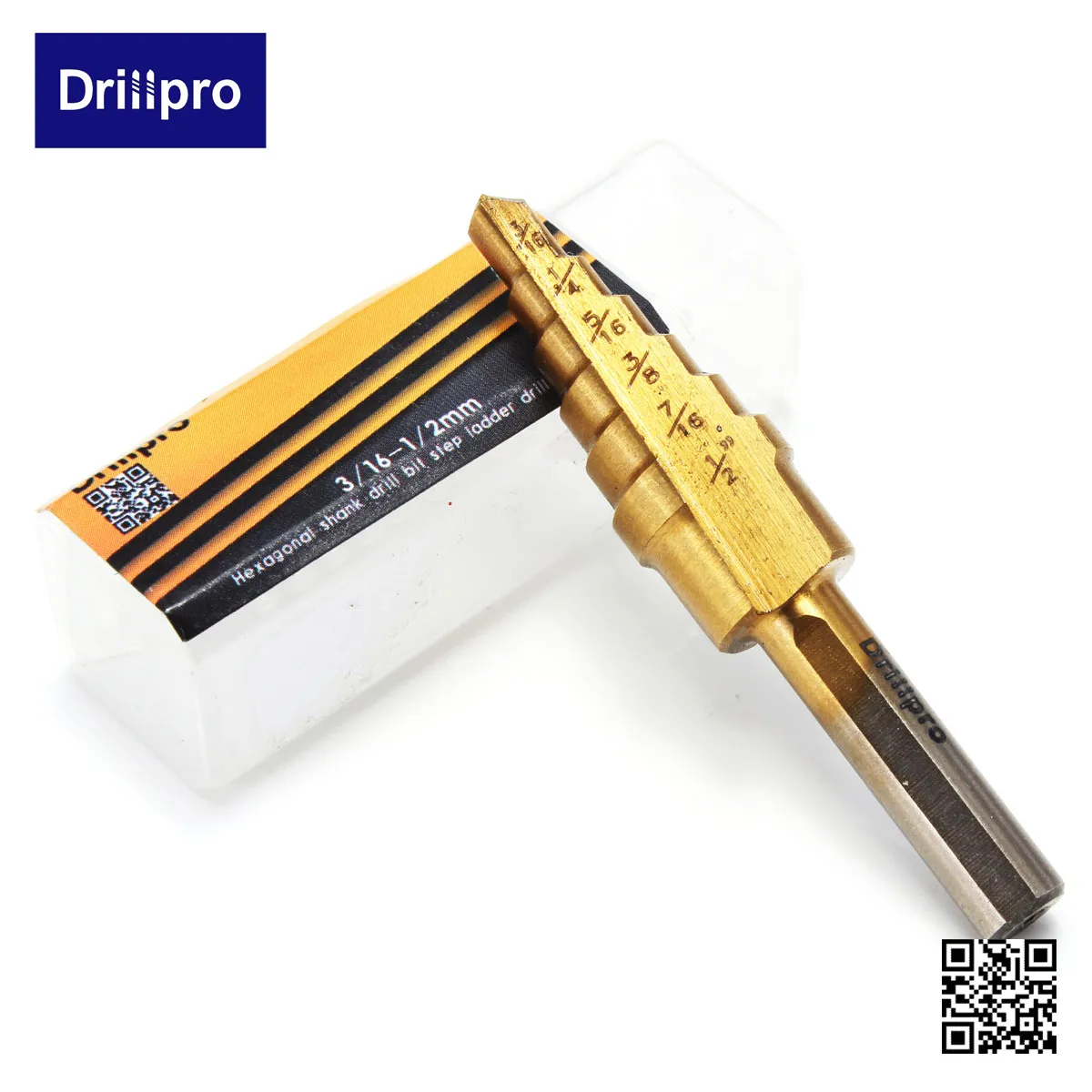 Drillpro 1x1/"-1-3/8" Шаг сверло набор Титан покрытием высокого Скорость Сталь ступенчатая Буровая головка бура - Цвет: Серебристый