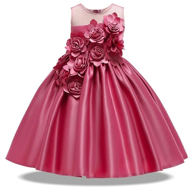 Г. летнее праздничное платье для маленьких девочек Детские платья для девочек, детское элегантное платье принцессы на день рождения свадебное платье 10 лет, Vestidos - Цвет: Peach pink
