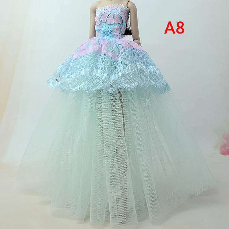 Лучший рождественский подарок для девочек; свадебное платье принцессы; Благородные вечерние платья для куклы Барби; Модный дизайнерский наряд