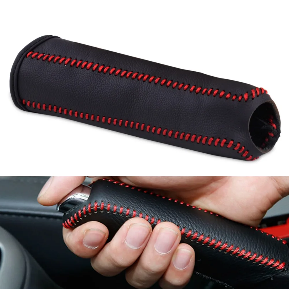 

Fashion Black Leather Hand Brake Stitching Cover Protective Sleeve Fit for Honda Civic 2004 2005 2006 2007 2008 2009 2010 2011