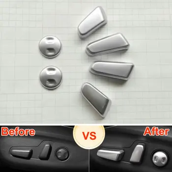 

Car Styling 6Pcs ABS Car Interior Seat Adjustment Lift Button Switch Knob Cover Trim Fits For Hyundai Elantra 2016 Car Covers