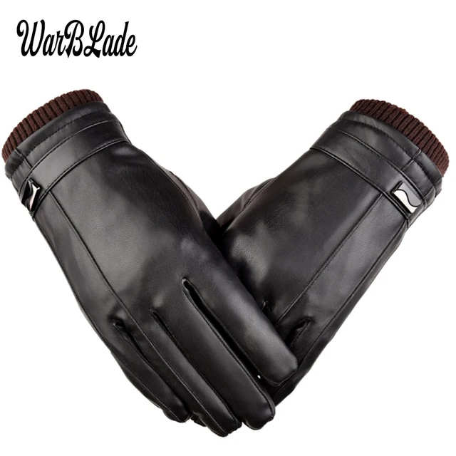 Мужские роскошные кожаные зимние водительские теплые перчатки из кашемира тактические перчатки черные Прямая поставка высокое качество WarBLade 1