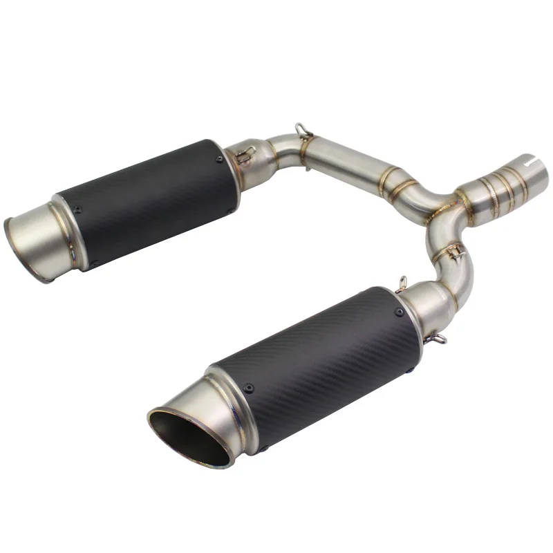 

For Suzuki GSR600 GSR400 BK600 BK400 Exhaust Pipe Muffler Slip On System Link Middle Tube with 2PCS Exhaust Muffler Escape Moto