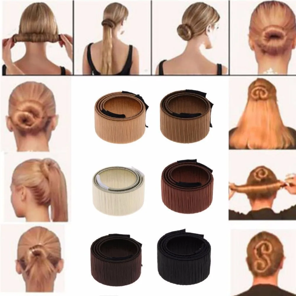Women Girls 1PC Hair Styling Donut Former Foam French Twist Magic DIY Tool Donut Bun Maker Styling Accessories 6 Colors Women Girls 1PC Hair Styling Donut Former Foam French Twist Magic DIY Tool Donut Bun Maker Styling Accessories 6 Colors