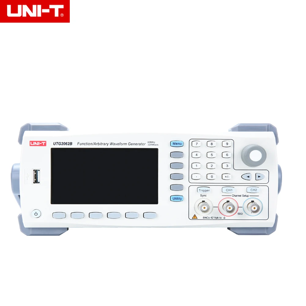 UNI-T UTG2062B функция генератор сигналов произвольной формы 60 МГц полоса пропускания 320 мс/с 1Mpts частота дискретизации с квадратной волной