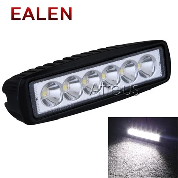 

EALEN 6Inch 12V 18W 6x3W Car LED Work Light Bar Spot Flood Waterproof For Offroad Boat Tractor Truck 4x4 ATV car accessories