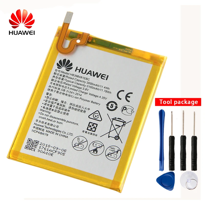 

Original Huawei HB396481EBC Rechargeable Li-ion phone battery For Huawei ASCEND G7 PLUS HONOR 5X G8 G8X RIO L03 -UL00/TL00/AL00
