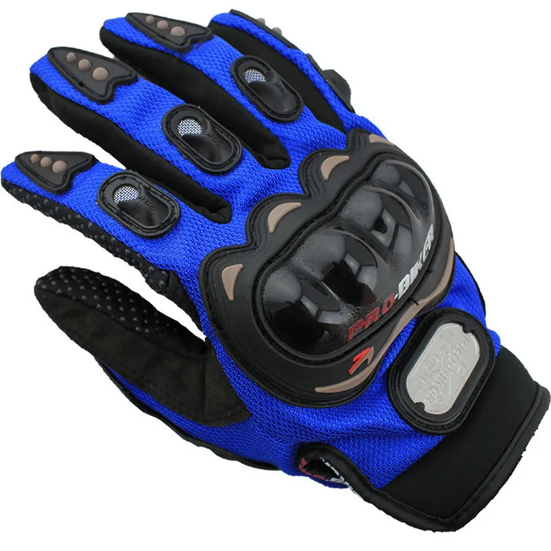 Открытый спортивный с полными пальцами рыцарские перчатки походные охотничьи перчатки для езды на мотоцикле гоночные перчатки - Цвет: Синий