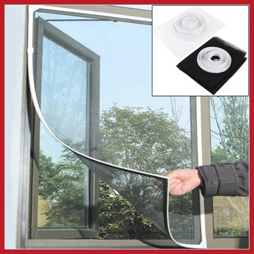 Cute Fashion chinasource Insect Fly Bug Mosquito Door Window Net Netting Mesh Screen Sticky Velcro Tape 24 hours dispatch new | Дом и сад