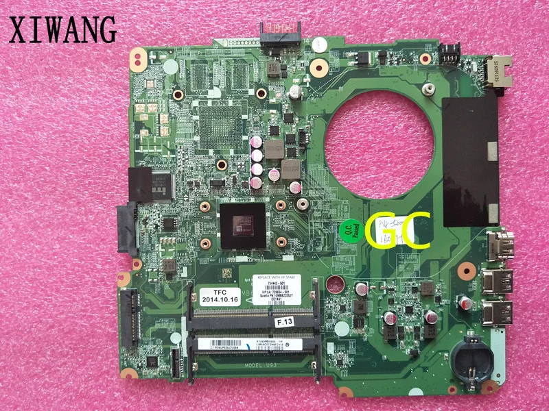

734443-001 Free Shipping 734443-501 for HP TouchSmart 14-N laptop motherboard A4-5000 CPU DA0U93MB6D0 100% fully tested !!