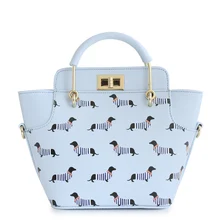 Animal Prints Dog Stripes Mori Trapeze Lady Candy Color Faux Leather PU For Women’s Handbags Navy Style Totes Cross Body Bags