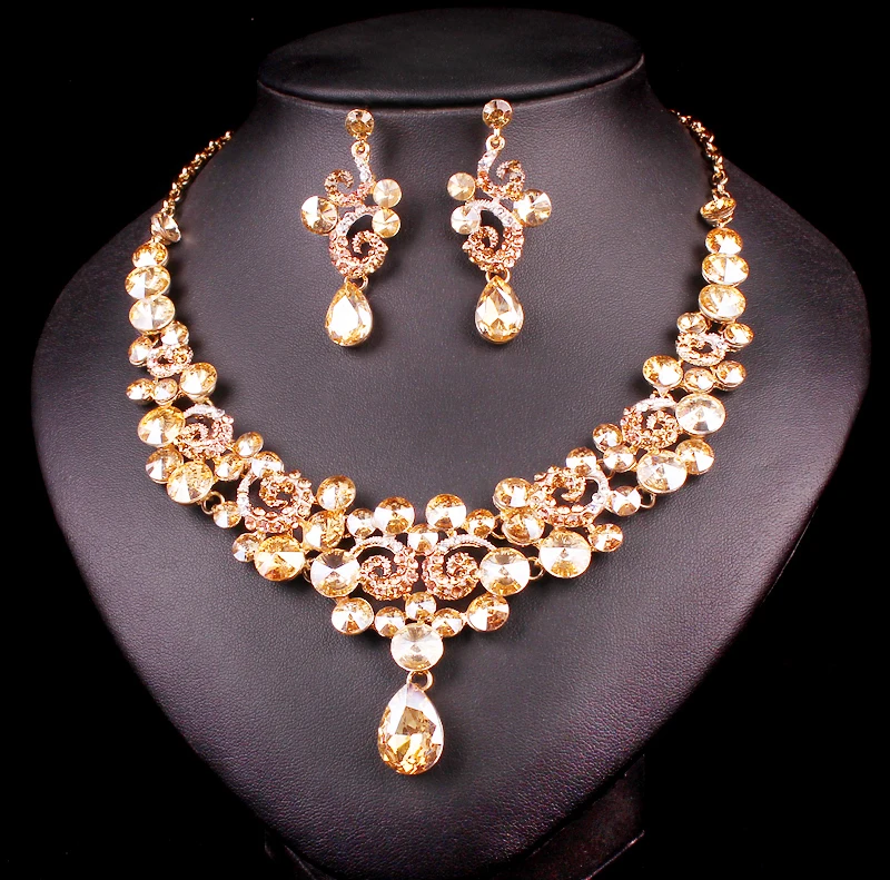 Aliexpress.com : Buy New Bridal Jewelry Sets Wedding Necklace Earrings ...