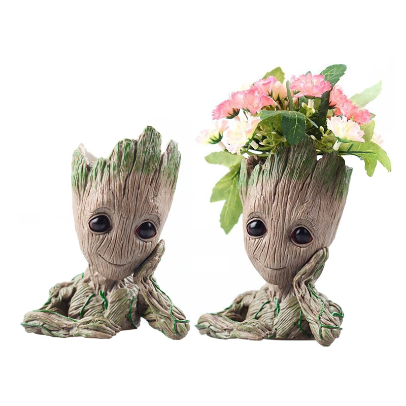 

Cute Home Decoration Flowerpot Action Figures Groot Model Toy Pen Pot PVC Hero Creative Guardians Of The Galaxy Crafts Figurine