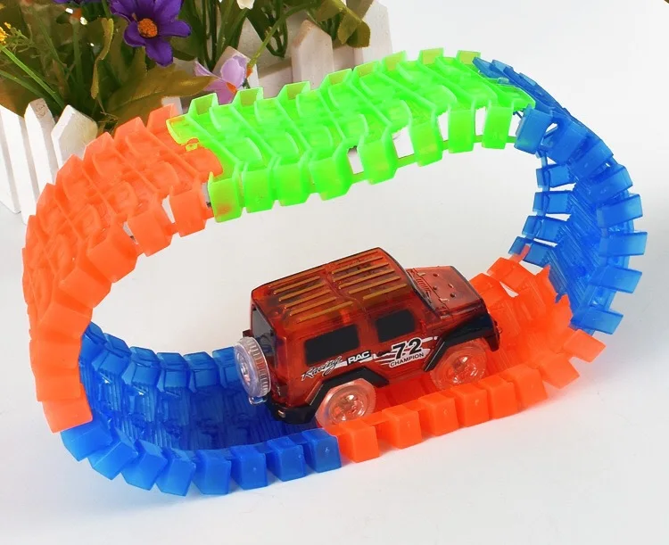 Литой игра-головоломка своими руками дорожка для горки Электроника игрушка автомобиль мягкий Красочные вагон игрушки для мальчиков GYH
