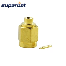 Superbat SSMA разъем под пайку мужской контактный РЧ коаксиальный разъем для RG405, Полужесткий кабель. 086''