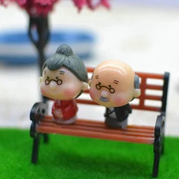 

Fairy Garden Resin Crafts Modern Park Benches Miniature Miniatures Accessories Toys for Doll House Courtyard Decoration