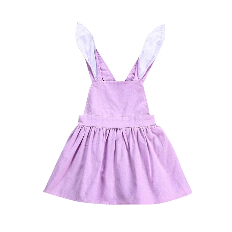 2018 Hot Newborn Kid Baby Boys Girls Ear Tutu Print Suspenders Ball Gown Halter Dress Outfit Dresses