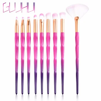 

GUJHUI Professional 10pcs/lots Makeup Brushes Sets for Women Foundation Powder Eyeshadow Beauty Make Up Brush Tool Kits