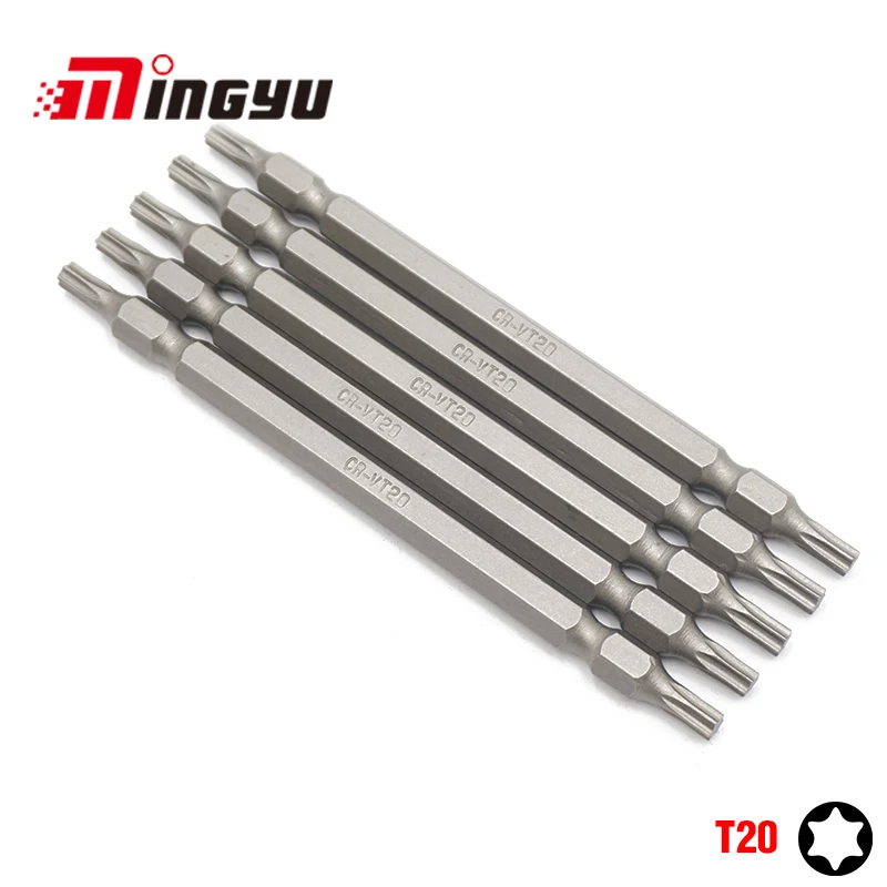 

MING YU 5Pcs/Set 110mm Length Torx T20 Screwdriver Bits Set Electric Screwdriver Tools