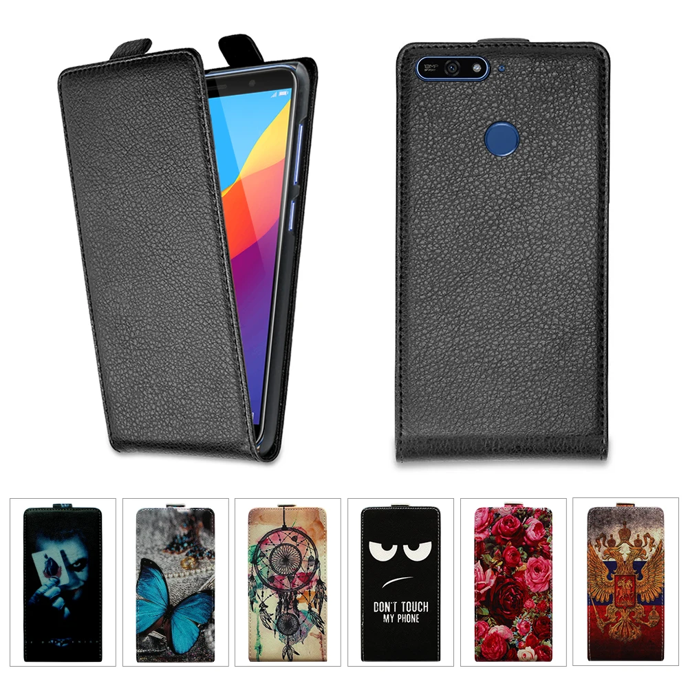 Роскошные Флип кожаный чехол на для huawei Honor 7C 5 7 AUM-L41 задней панели с клапаном C Pro