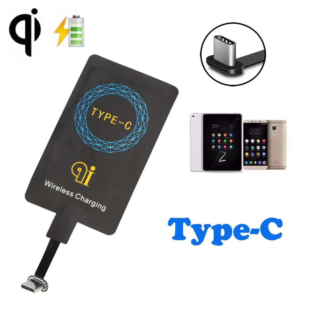 Универсальный USB 3 1 Type-C стикер QI Беспроводное зарядное устройство приемник для