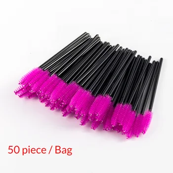 

Anmor 50Pcs/Lot Eyelash Makeup Brushes High Quality Eyebrow Make Up Brush Set Eye Lashes Extension Mascara Applicator Maquillage