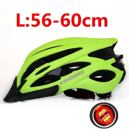 KINGBIKE велосипедный шлем для мужчин и женщин дорожный велосипедный шлем с козырьком L-629 mtb шлем fahrradhelm cascos ciclismo carretera Размер: M-L-XL - Цвет: Зеленый