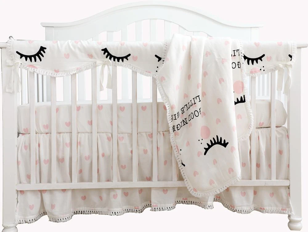 heart crib bedding