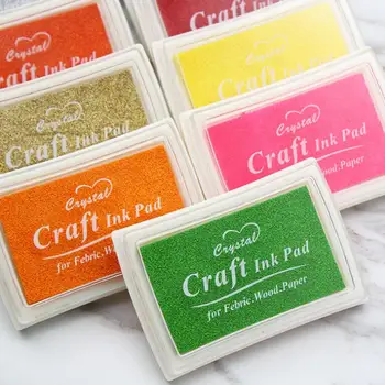 

1pcs DIY Colorful Ink Pad Inkpad Rubber Stamps Inkpads Ink & Pads for Stamp Decoration Fingerprint Scrapbooking Album
