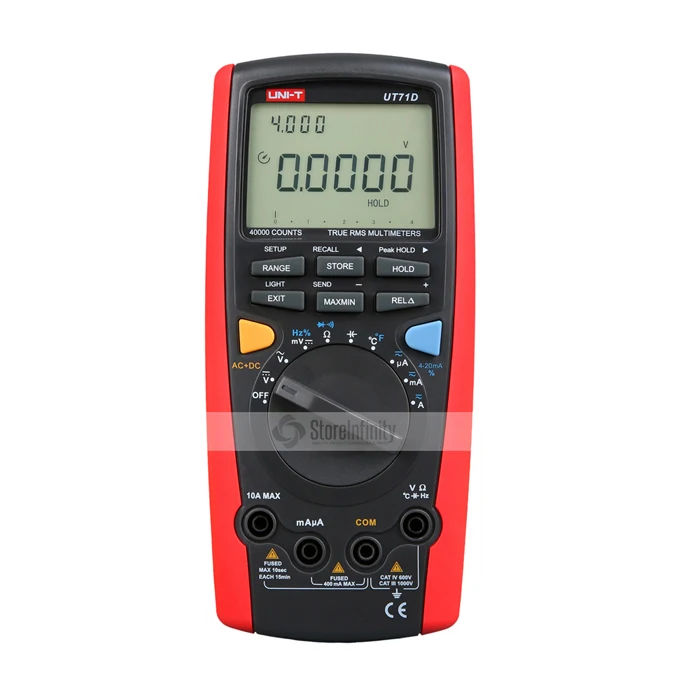 

UNI-T UT71D 100kHz TRMS Multimeter USB Kabel Tasche Auto Range