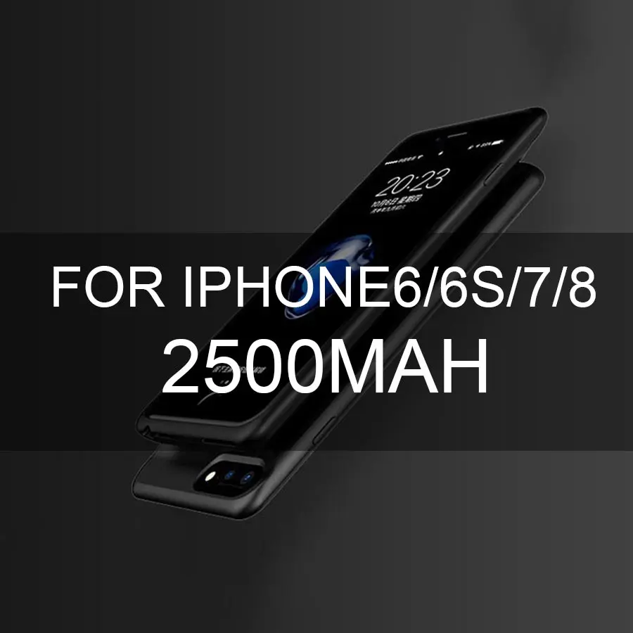 Зарядное устройство чехол для iPhone 6 7 8 6s Plus Чехлы для аккумуляторов Чехлы для портативного зарядного устройства для iPho - Цвет: For I6 6s 7 8 2500