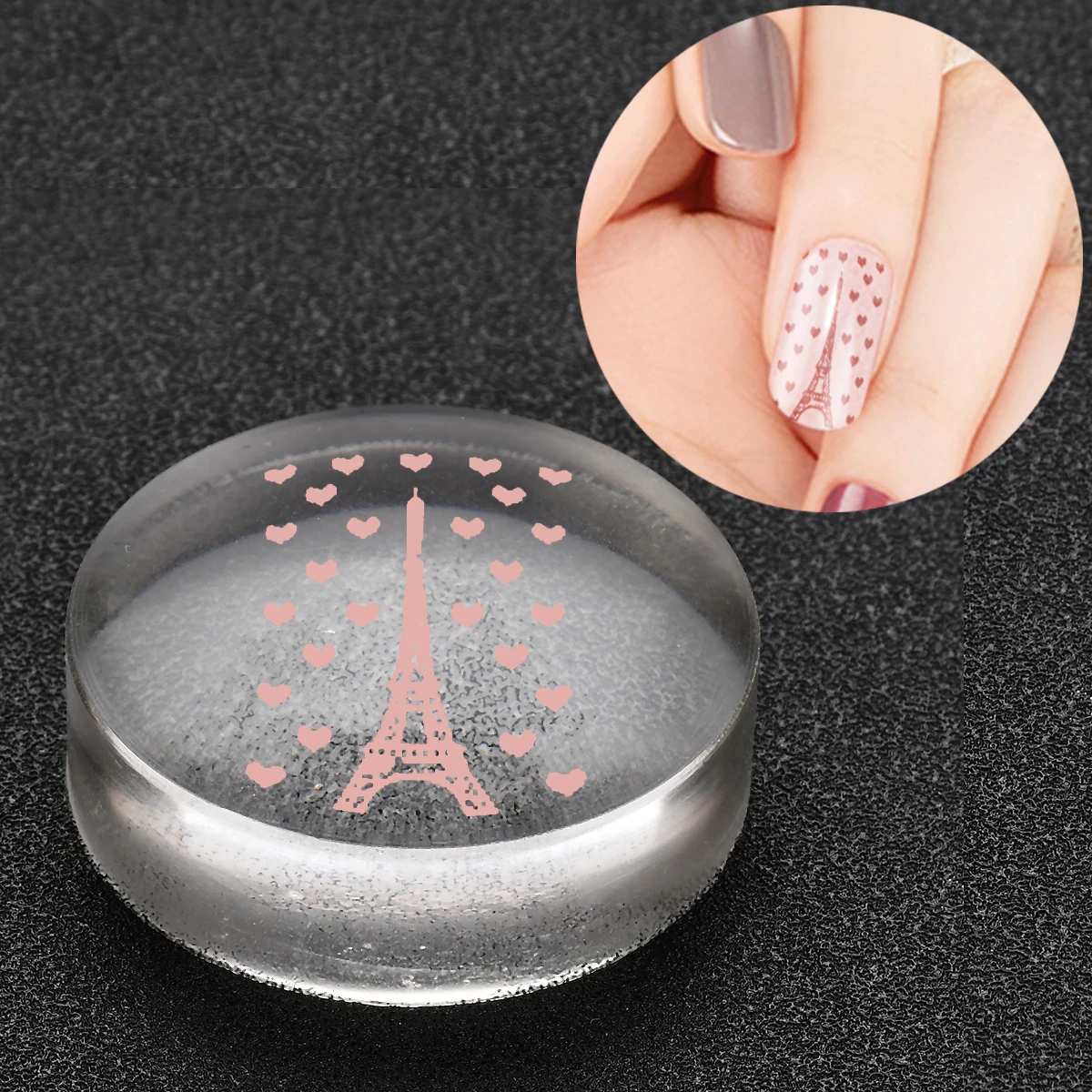 

BEAUTYBIGBANG 1PC 2.8cm/3.8cm Silicone Nail Stamper Accessory Clear Jelly Head Manicure Tools Pattern Stamping Nail Art Tools