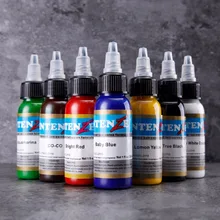 30 мл/бутылка чернил для татуировки набор постоянный макияж с микроволокном искусство пигмент 7 шт. Косметическая краска для татуажа брови, подводка, губы тела