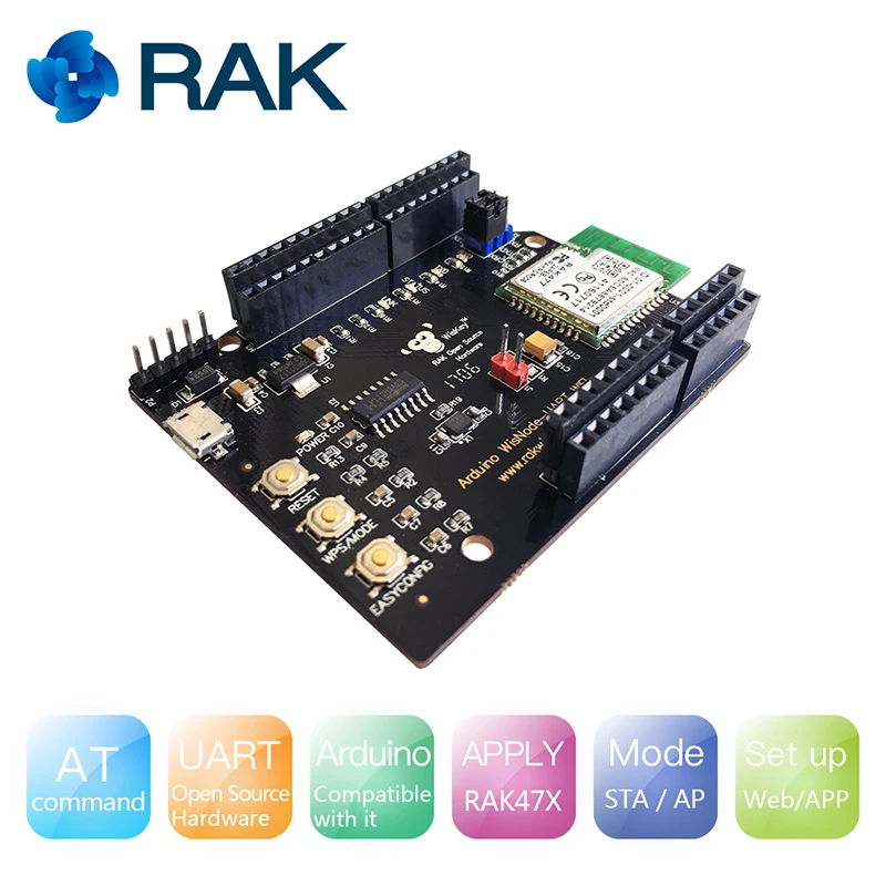 WisNode UART WI-FI EVB модуль развития Тесты доска Совместимость Arduino открытым исходным кодом для разработчиков STA/режим AP последовательный Порты и