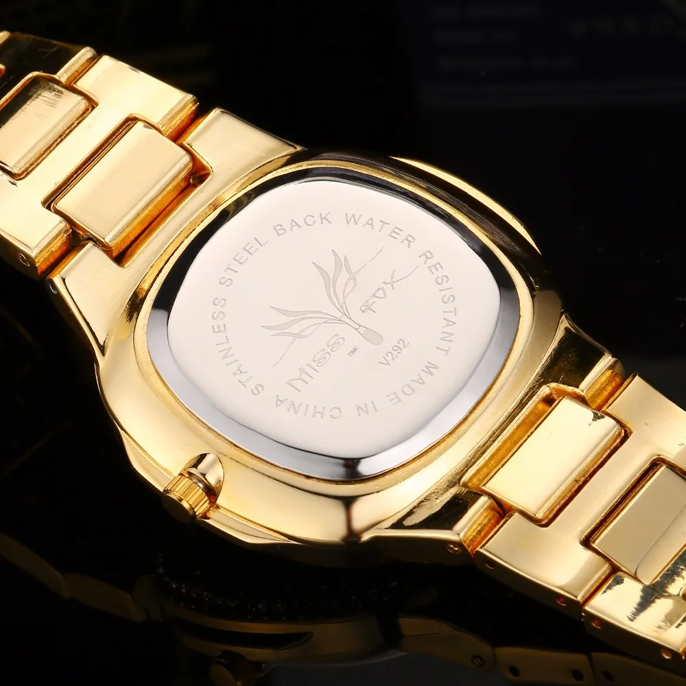 Часы Miss Fox Dress Watch от известного бренда женские золотые часы японские кварцевые Xcfs