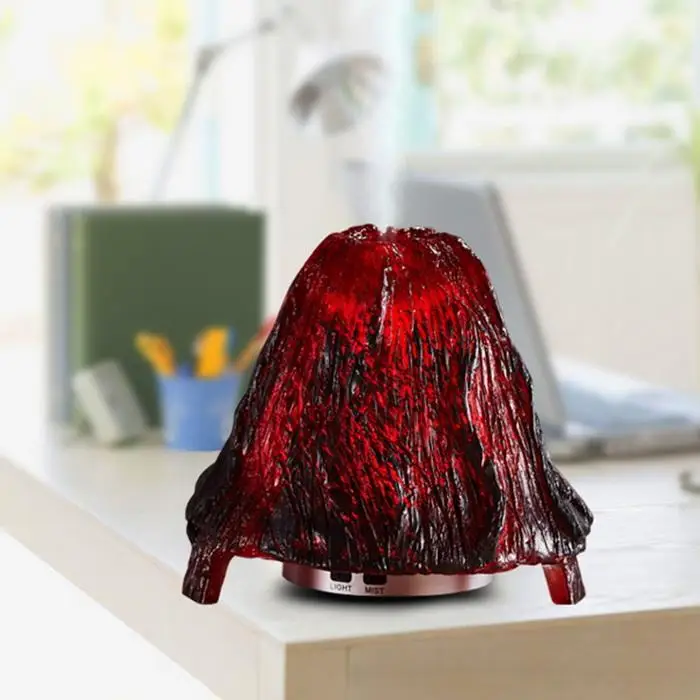 

Ultrasonic Air Aroma Diffuser Volcano Humidifier 110-240V Colorful Night Light Mist Desktop Aroma Sprayer