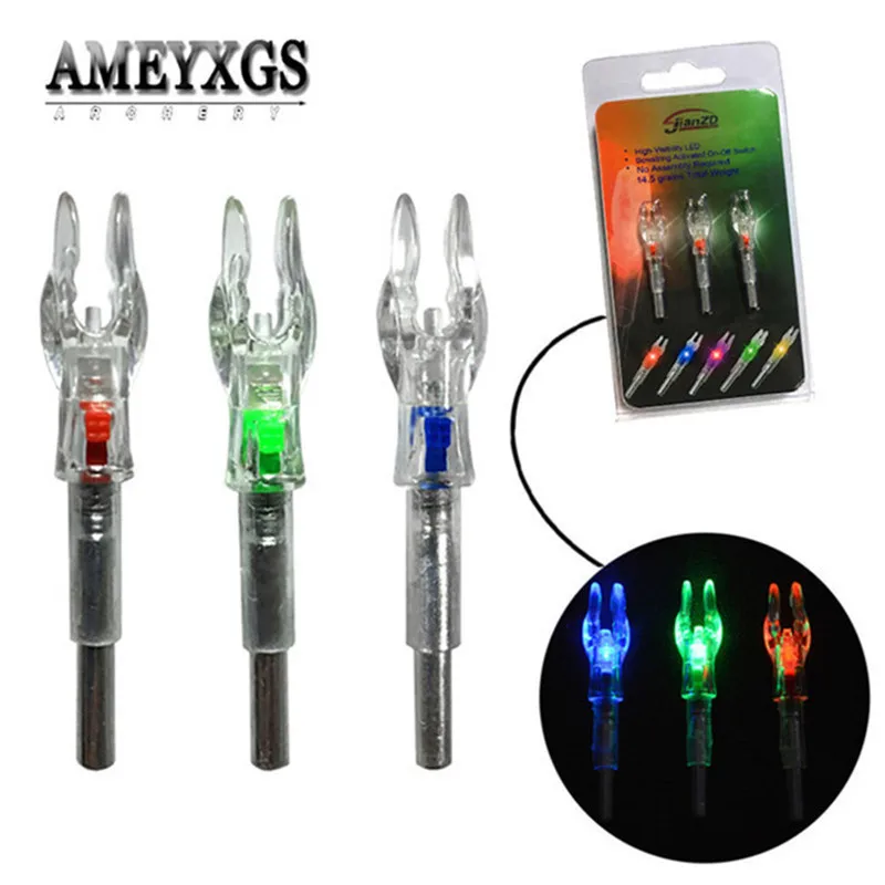 

3pcs/set Automatic Illuminated LED Light Arrow Nock Diameter 4.2mm Arrow Shaft Shooting Outdoor Hunting Archery Accessories