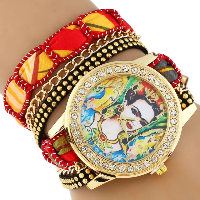 Gnova Platinum TOP Large Strap BIG Dial Ethnic lace mexican Rhinestone Girl Parr Gnova Platinum TOP Large Strap BIG Dial Ethnic lace mexican Rhinestone Girl Parr