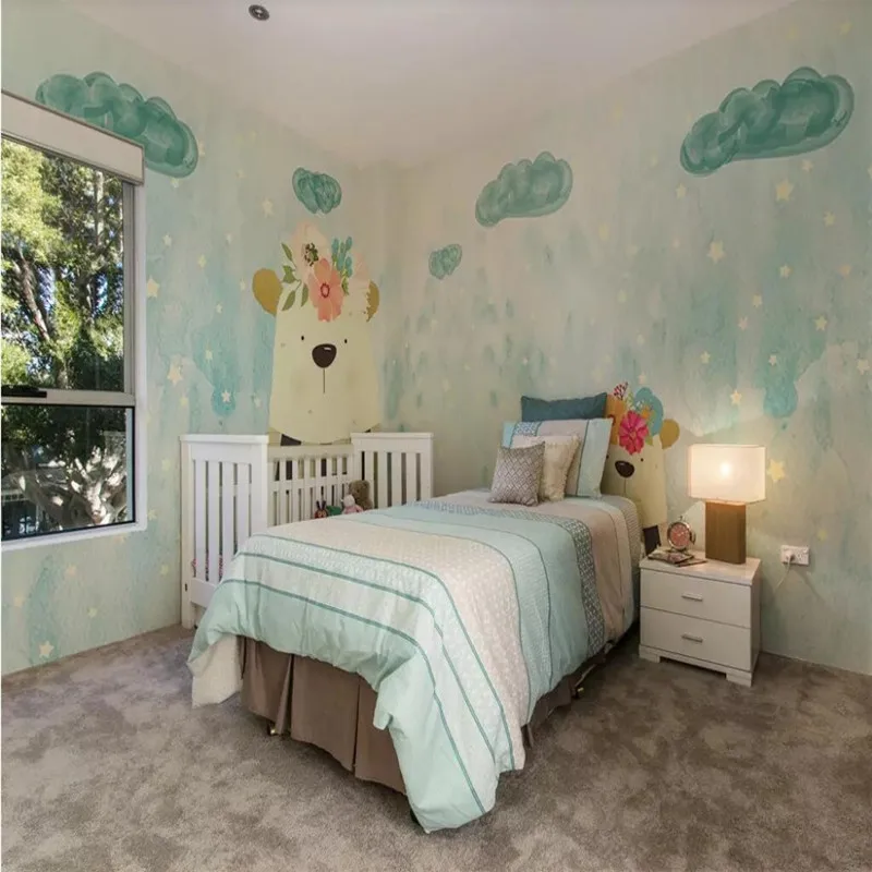 Custom 3d wallpaper mural cartoon children's room full house wall - high-grade waterproof material Custom 3d wallpaper mural cartoon children's room full house wall - high-grade waterproof material